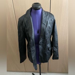 Leather coat